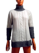 Maglione Tunica con Trecce 44/46 IT Lana/Alpaca ho MaxMara Herno Luisa Spagnoli