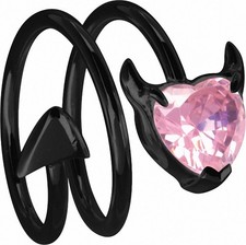 Anello Donna Nero Cuore Di