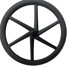 700C Set Ruote Carbonio 28mm Larghezza 50mm Profondità 6 Raggi per Cerchio/Disco Freno Ciclismo