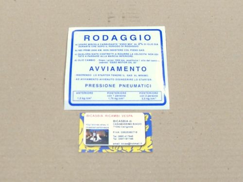 0652 adesivo rodaggio blu - adesivo,