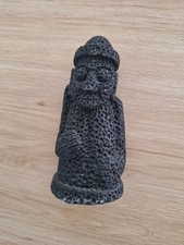 Scultura Miniatura In Pietra Vulcanica, Figurina Statua TIKI