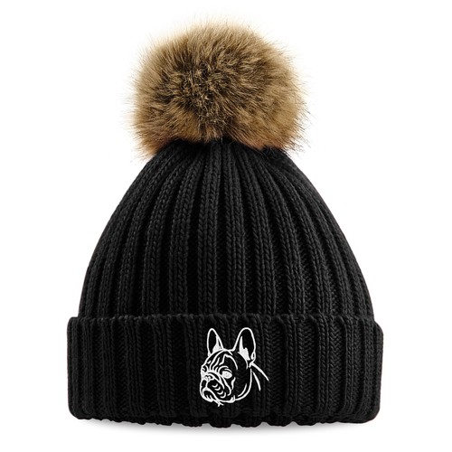 Bulldog francese ricamato - , pom
