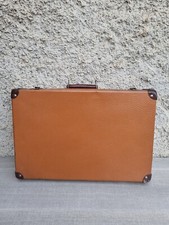 Vecchia bassa Valigia cartone vintage cartone pressato anni 60 marrone fibra 