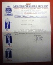 CARTA INTESTATA MOTORE FUORIBORDO ELTO - 1935