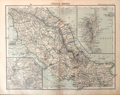 Carta geografica antica italia - geografica,