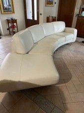 divano in pelle 5 Posti Con Penisola