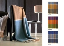 Plaid in Pura Lana Con Frange