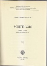 SCRITTI VARI 1929 1990 volume