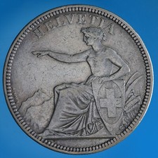 SVIZZERA 5 FRANCHI 1874 B
