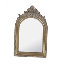 Specchio trucco scrivania vanità vintage bronzo antico decorativo parete 9,6"L x 6,1"W