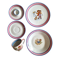 Set N°5 pezzi porcellana Bavaria ORIGINALE pezzi vintage illustrati RARISSIMI