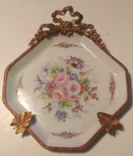 Piatto Posacenere Limoges con bordo dorato