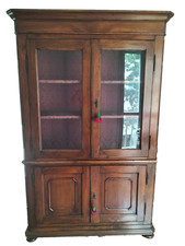 CREDENZA VETRINA NOCE XIX SECOLO STILE UMBERTINO  204 cm x 125 cm PADOVA