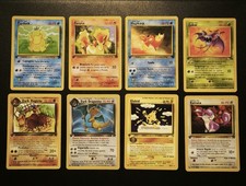 Lotto Vintage 8 Carte Pokémon