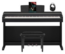 Yamaha Arius YDP-145 B Pianoforte Elettrico 88 Tasti Set Pianoforte Digitale Panca Cuffie Nero
