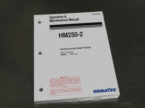 Komatsu hm250 manuale - komatsu, hm250-2