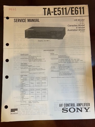 Sony e511 tae511 e611 - sony,