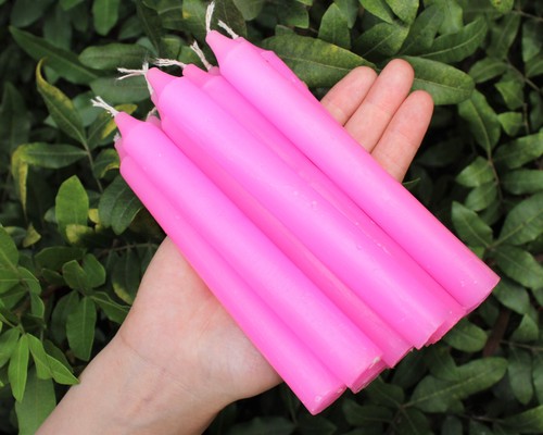 Candele coniche rosa - candele,