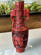 Vaso vintage cinese cinabro