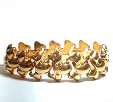 Bracciale da donna in oro massiccio 18k vintage anni '80 Made in Italy