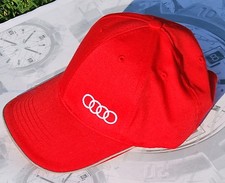 Audi Elegante Sportivo Cappellino Rosso Regolabile Nuovo Originale Alta Qualità