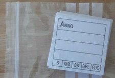 100 CARTELLINI PICCOLI CARTONCINO BIANCO SEGNA PREZZO X BUSTE A 2 TASCHE MONETE