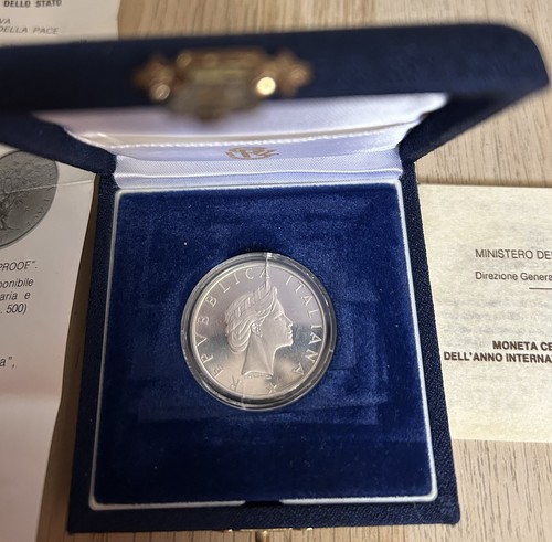 Moneta 500 lire - moneta, argento
