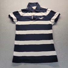 Polo Hollister uomo grande blu navy righe bianche slim fit manica corta Y2K
