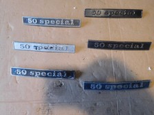 PIAGGIO VESPA SCRITTA USATA D'EPOCA TARGHETTA ORIGINALE LOGO BOMISA 50 SPECIAL