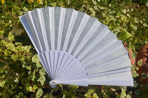 60x ventagli ventaglio bianchi - 60x,