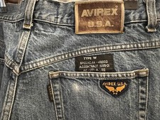 Jeans Avirex Type W Classic Blu Straight Fit Original America Denim Vintage