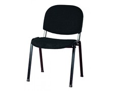 Sedia da Ufficio Sala Attesa Studio Conferenze Nera Tessuto Interno