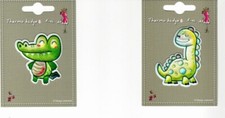 APPLICAZIONI TERMOADESIVE DINOSAURO E COCCODRILLO PATCH E TOPPE DECORAZIONI 