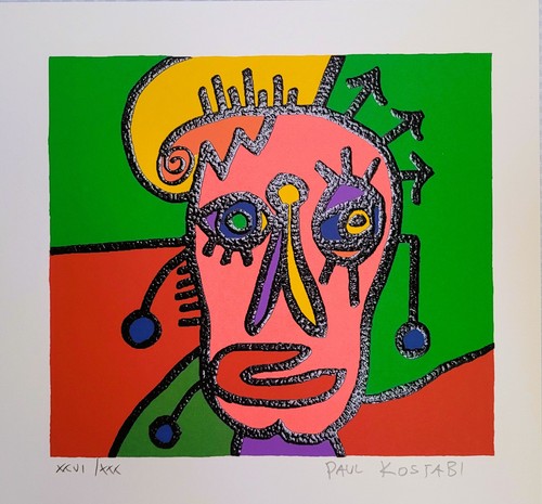 Paul kostabi serigrafia - kostabi,