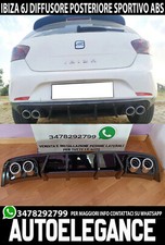 SEAT IBIZA 6J SOTTO PARAURTI POSTERIORE DIFFUSORE QUATTRO TERMINALI ABS TUNING