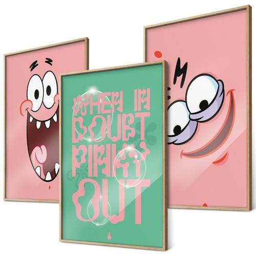 Patrick star poster set - patrick,