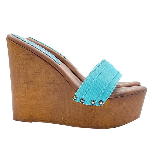 Zeppe color turchese scarpe