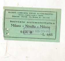 BIGLIETTO SOCIETA' LOMBARDA