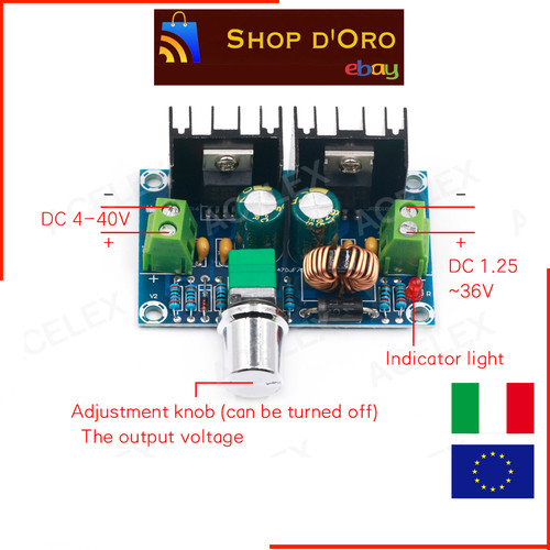 Step down 200w convertitore - 8a,