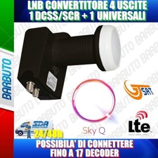 ILLUMINATORE LNB PER PARABOLA SKY Q GT-S1DCSS24 + 1 USCITA 0.1 dB 4K HD & 3D