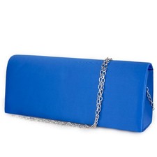 Pochette in raso blu elettrico