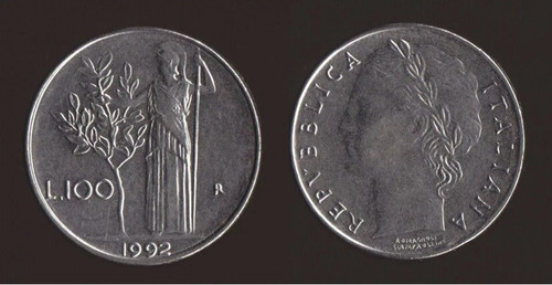 Italia repubblica 100 - 100, lire