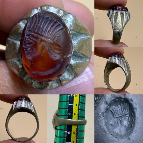 Anello intaglio corniola - anello,