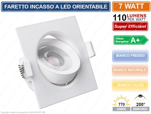 Faro faretto led incasso - da,