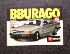 I019-Advertising Pubblicità-1987- BBURAGO , MERCEDES BENZ 500 SEC
