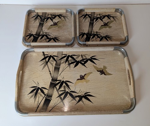 Chinese wooden trays set - chinese,