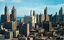 Picture Postcard- Chicago Skyline Looking Southerly from Chicago Avenue