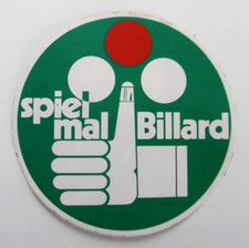 Adesivo Pubblicità Gioco Volte Biliardo Snooker Carambola Biliardo Stecca 80er