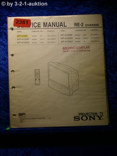 Manuale servizio sony kp - servizio,