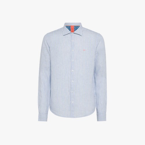Sun68 camicia 100 lino - camicia, uomo